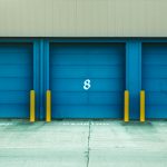 blue garage door